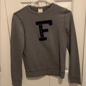 Kids Abercrombie gray sweater Size L.  Never worn